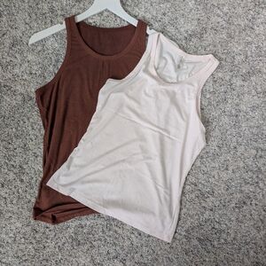 Outdoor Voices Set Of 2 Ribbed Tanks Small